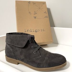 Indigo Rd. Grey Suede Booties Size 8M, Very Comfy, Vintage Style
